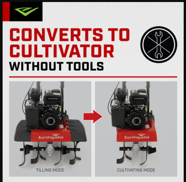 Like New Earthquake Versa Front Tiller Cultivator, 99cc 4-Cycle