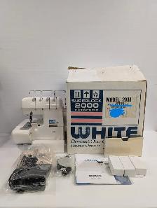 (B4023) White Superlock 2000 ATS Electronic Serger Overlock M...