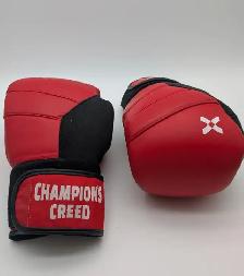 (B2278) Champions creed red and black Martial Arts Glove/ Coa...