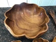 Wood Salad Bowl and Serving Bowls Set - Photo 3