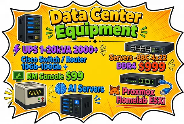 data center equipment ups 1-20kva 2000  cisco switch router  10g