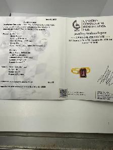 Women's 10K Gold Ring w 2 Ct Lab. Pink Diamond~Comes w Appraisal - Photo 4