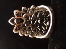Sterling Silver Dangle Earrings and Open Work Ring - Photo 6