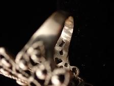 Sterling Silver Dangle Earrings and Open Work Ring - Photo 7
