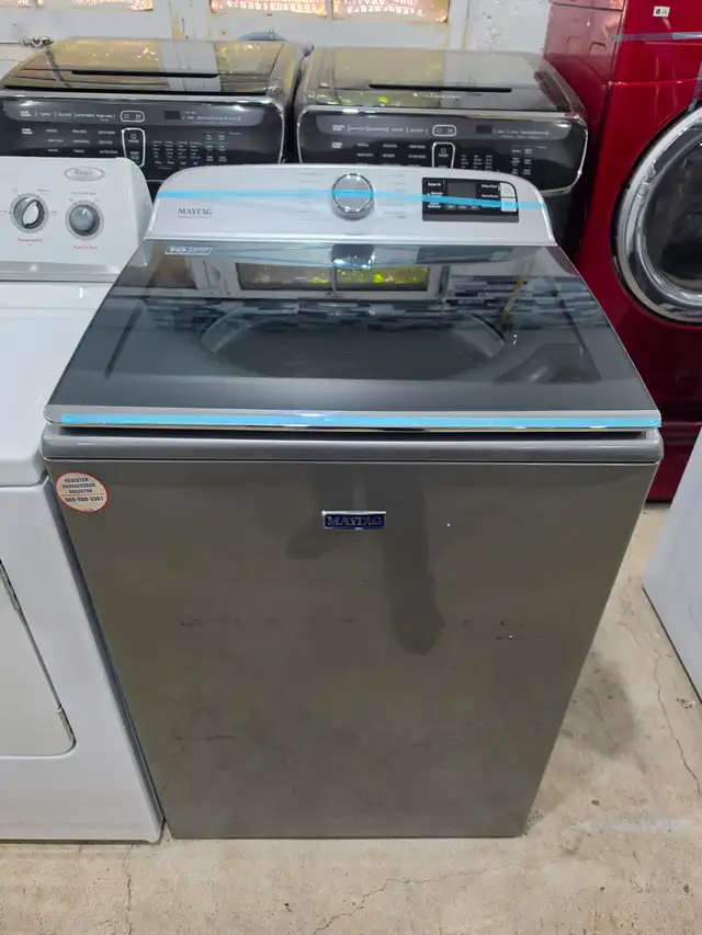 2023 SMART Maytag 27' Grey Top-Load Washer CAN DELIVER