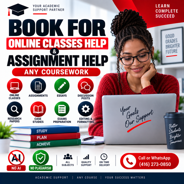 BOOK FOR ONLINE CLASSES HELP & ASSIGNMENT HELP. ANY COURSEWORK