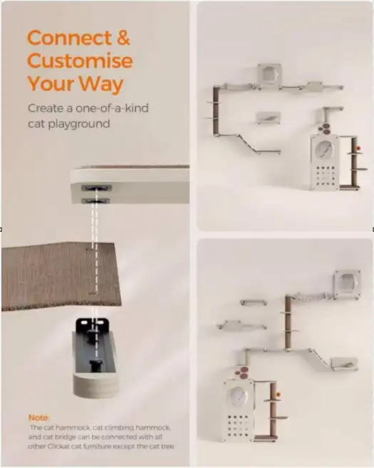 Brand New 10-Piece Wall-Mounted Cat Tree Special $159