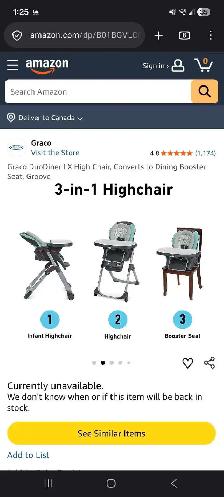 Graco duodiner 3in1 high chair - Photo 2