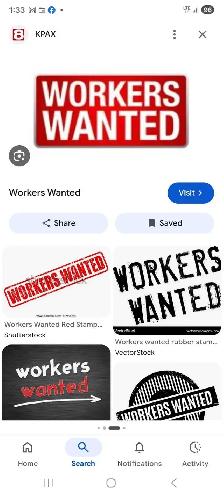 worker wanted