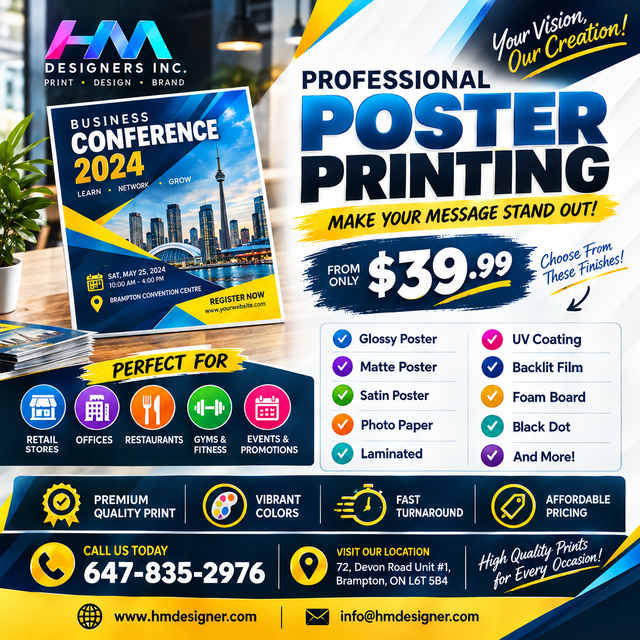 Professional Poster Printing | Custom Posters | Glossy, Matte,