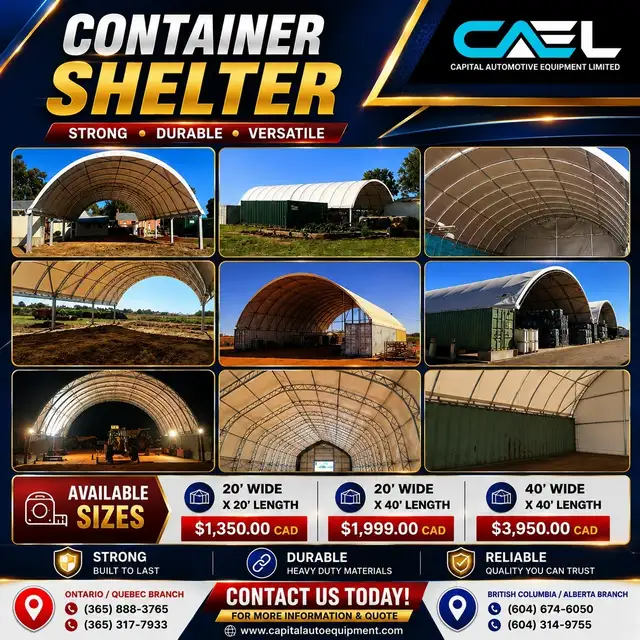 New CAEL Single / Double Truss Shelters / Container Shelters Cer
