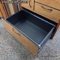 Light Maple Double Wide Pedestal Storage & Filing Cabinet 30' W - Photo 3