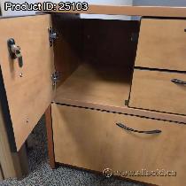 Light Maple Double Wide Pedestal Storage & Filing Cabinet 30' W - Photo 4