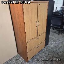 Light Maple 2 Door, 2 Drawer Storage & File Cabinet
