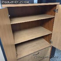Light Maple 2 Door, 2 Drawer Storage & File Cabinet - Photo 2