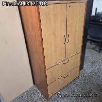 Light Maple 2 Door, 2 Drawer Storage & File Cabinet - Photo 4
