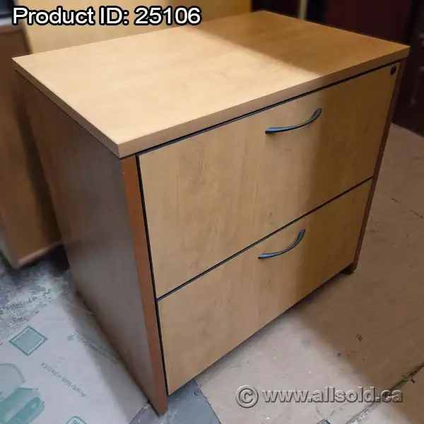 Light Maple 2 Drawer Lateral File Cabinet 30' W