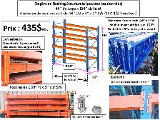 Étagère en racking 30''prof.x63''haut 3 niveaux 100'', grilles. - Photo 5