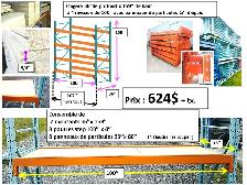 Étagère en racking 30''prof.x63''haut 3 niveaux 100'', grilles. - Photo 6