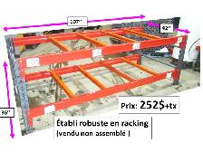 Étagère en racking 30''prof.x63''haut 3 niveaux 100'', grilles. - Photo 9