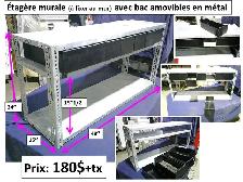 Étagère en racking 30''prof.x63''haut 3 niveaux 100'', grilles. - Photo 10