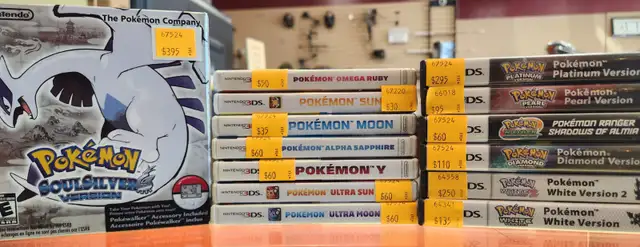Nintendo DS / 3DS Pokemon Games: Soul Silver, White, Diamond...