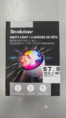 Brookstone Rotating Disco Ball Party Light - BRAND NEW