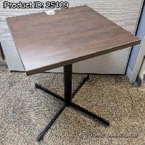 24' Trendway Walnut Work Laptop or Cafe Breakroom Square Table