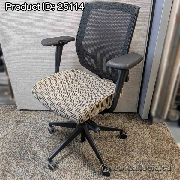 SitOnit Focus Mesh Back Office Task Chair w/ Tan Pattern Seat