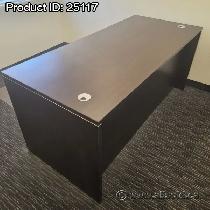 Espresso Straight Office Desk w/ Drawer Storage 66' x 30' - Photo 2