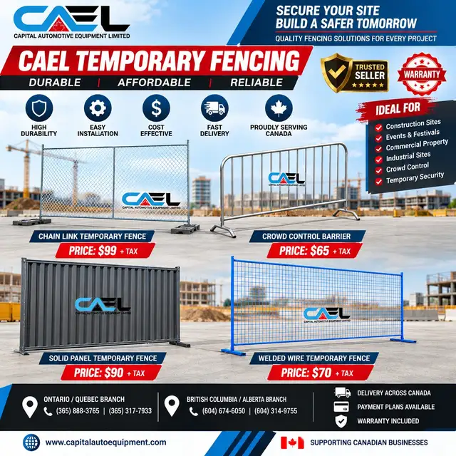 NEW CAEL Fence Panels for Sale – Temporary, Privacy, Crowd Contr