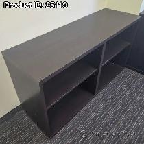 Espresso Double Wide Bookshelf Bookcase w/ Adjustable Shelves