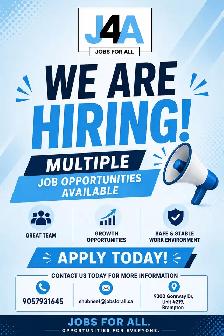 Start tomorrow general labourers and CNC needed