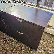 Espresso 2 Drawer Wood Lateral File Cabinet - Photo 2