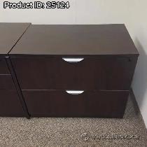 Espresso 2 Drawer Wood Lateral File Cabinet - Photo 3