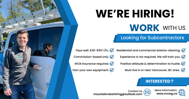 Mountain View Windows and Gutters is hiring!