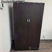 Espresso 2 Door Storage Cabinet 36 x 22 x 66 in.