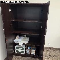 Espresso 2 Door Storage Cabinet 36 x 22 x 66 in. - Photo 2