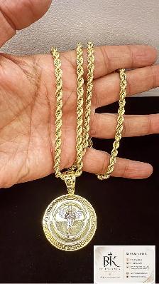 10K  yellow Gold Chain & Pendant # R 45 - Photo 4