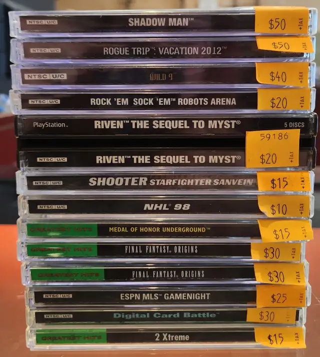 Playstation 1 PS1 Games: Final Fantasy, Riven, Shadow Man...