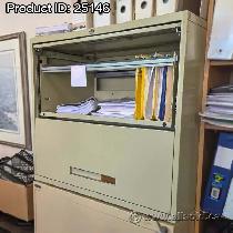 Beige 2 Drawer Full Flip Front Lateral File Cabinet