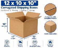 12x10x10 Cardboard Pack Mailing Shipping Corrugated Box-32 ECT