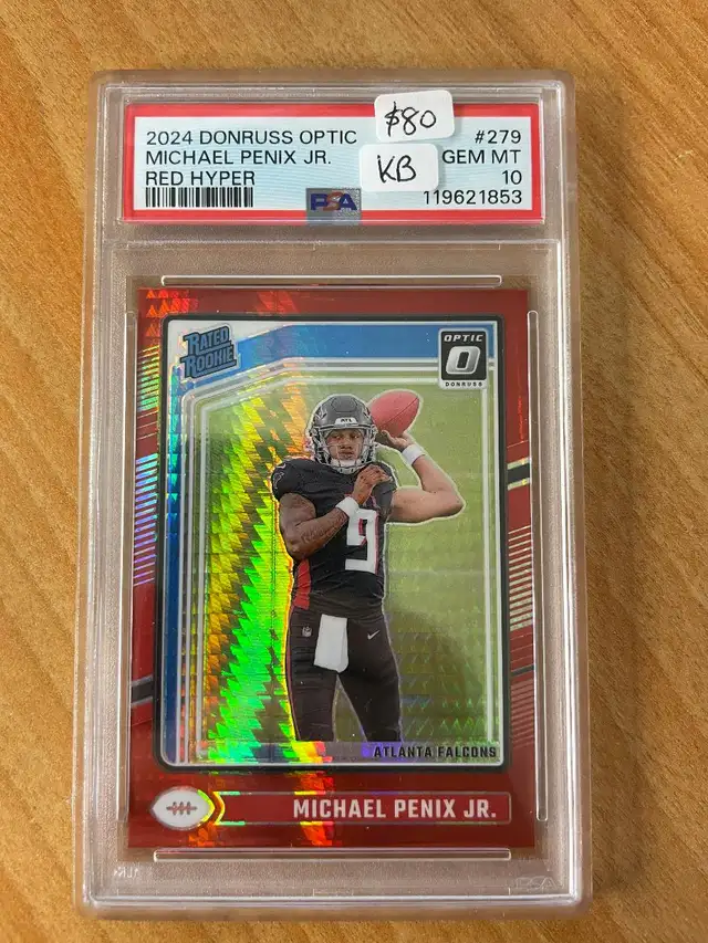 2024 Donruss Optic Rated Rookie Red Hyper #279 Michael Penix Jr.