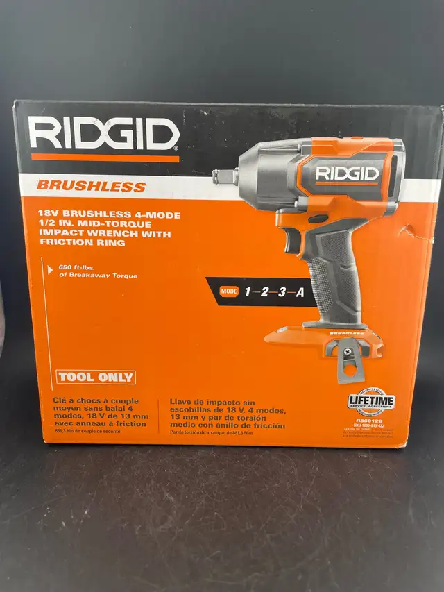 RIDGID 1/2" MID-TORQUE IMPACT WRENCH R86012B