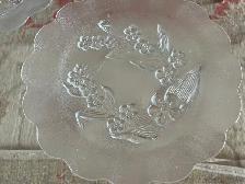Seven Lovely KIG Indonesia Clear Glass Appetizer, dessert Plates