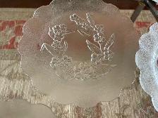 Seven Lovely KIG Indonesia Clear Glass Appetizer, dessert Plates - Photo 2