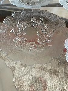 Seven Lovely KIG Indonesia Clear Glass Appetizer, dessert Plates - Photo 3