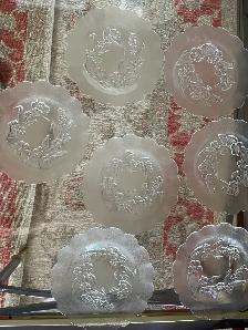 Seven Lovely KIG Indonesia Clear Glass Appetizer, dessert Plates - Photo 4