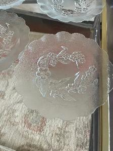 Seven Lovely KIG Indonesia Clear Glass Appetizer, dessert Plates - Photo 5