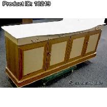 Marble Top 2 Tone Beige 4 Door 4 Drawer Credenza 70 x 15 x 29.5
